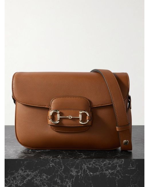 Gucci Brown Horsebit 1955 Schultertasche Aus Leder
