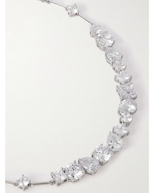Completedworks White Rhodium-Plated Cubic Zirconia Necklace