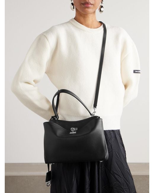 Balenciaga Black Rodeo Small Leather Tote