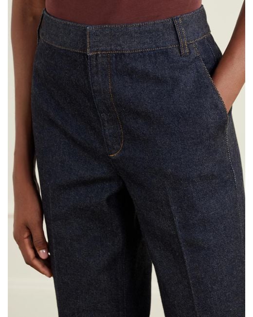 Tibi Blue Straight-Leg Jeans
