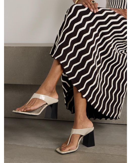 Bottega Veneta White Leather Sandals