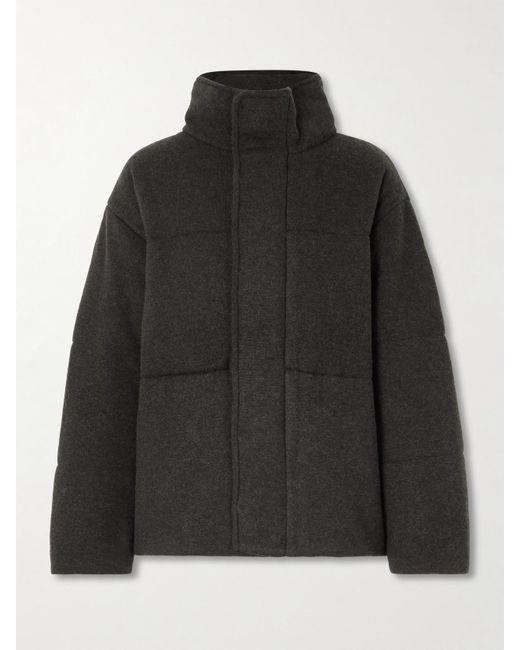 LeKasha Black Dillon Padded Organic Cashmere Jacket