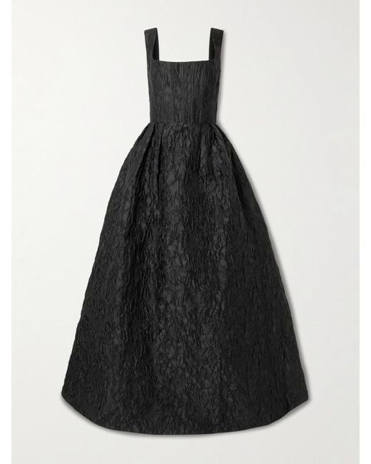 Rebecca Vallance Black Vanilla Dreams Cloqué Gown