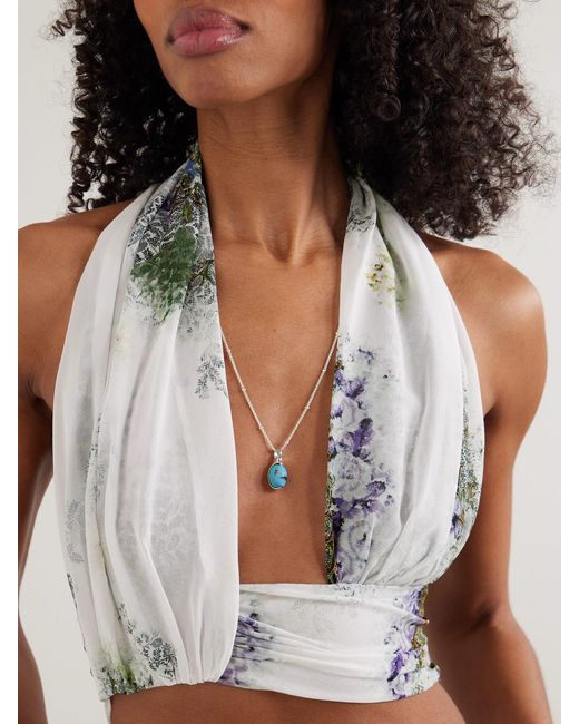 Loren Stewart White Orb Sterling And Necklace