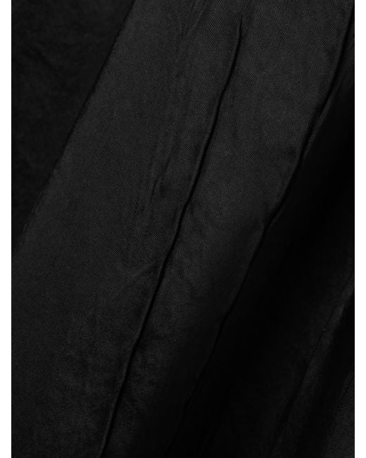 Brandon Maxwell Black The Keke Embellished Crinkled-Satin Midi Dress