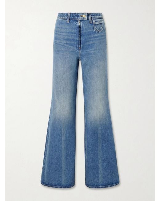 Ulla Johnson Blue Odelia High-Rise Flared Jeans