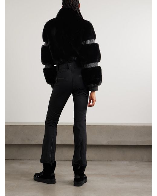 Goldbergh Black Lieke Belted Plush Ski Suit