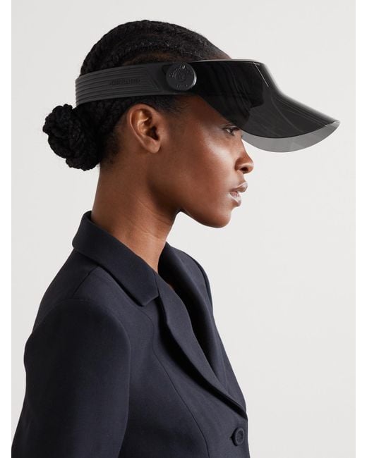Dior Black Diorpacific V1U Perspex And Rubber Visor