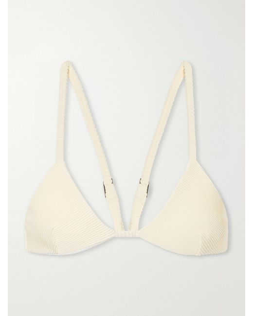 Haight Natural Cora Ribbed Bikini Top
