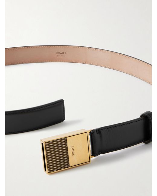 Khaite Black Elio Leather Belt