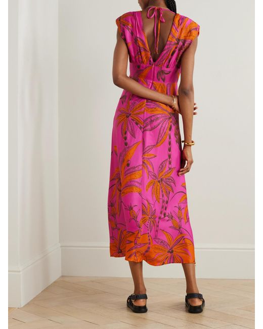 Farm Rio Red Beach Forest Maxikleid Aus Bedrucktem Lenzing Ecovero