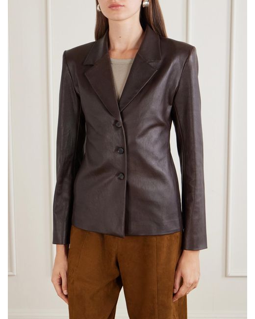 Stouls Brown Helly Leather Blazer