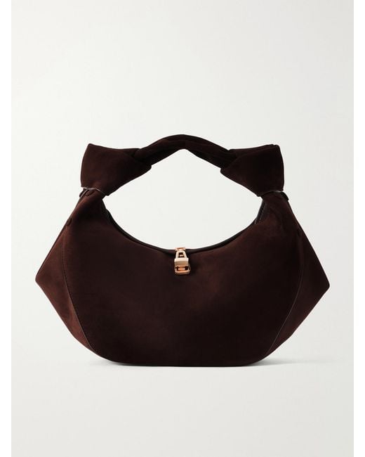 Gabriela Hearst Black Antonia Mini Suede Shoulder Bag