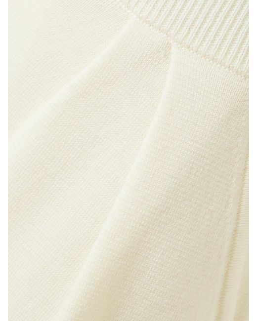 Max Mara Natural Bora Pleated Wool Pants