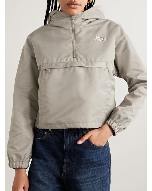 Sporty & Rich Natural Devi Hooded Shell Jacket