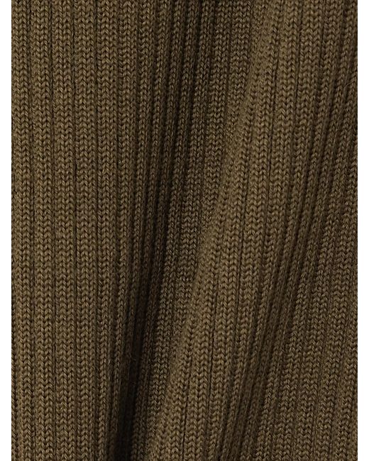 Stella McCartney Green Strapless Ribbed Wool Top