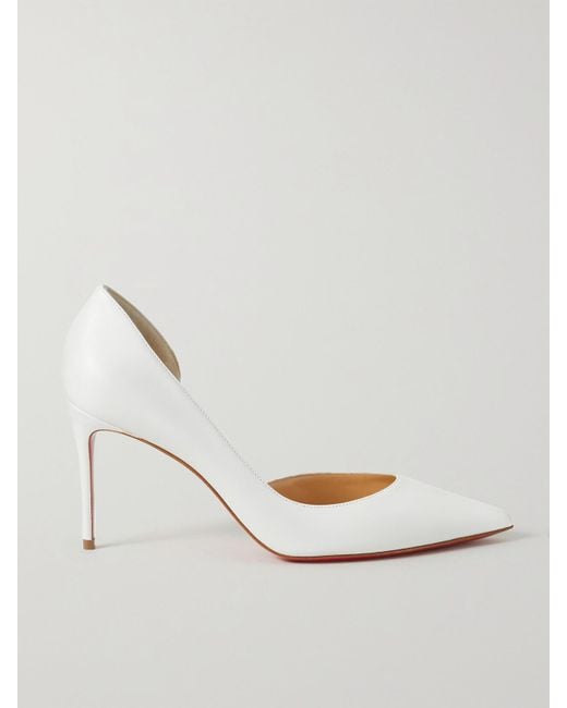 Christian Louboutin White Iriza 85 Leather Courts