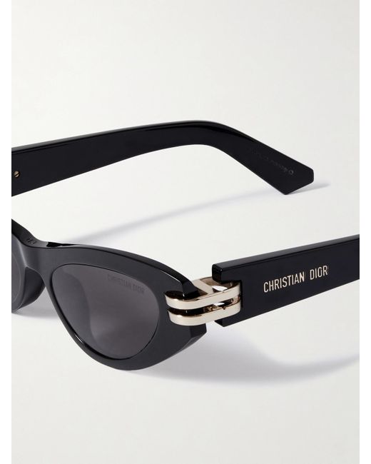 Dior Black Cdior B1U Cat-Eye Acetate And-Tone Sunglasses