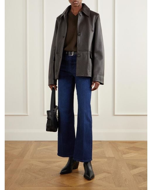 FRAME Blue Le Slim Palazzo High-Rise Wide-Leg Jeans