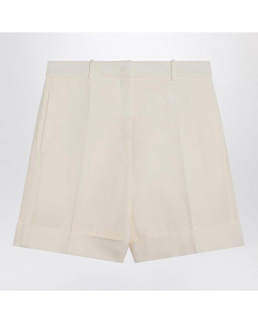 Jil Sander White Ivory Bermuda Shorts