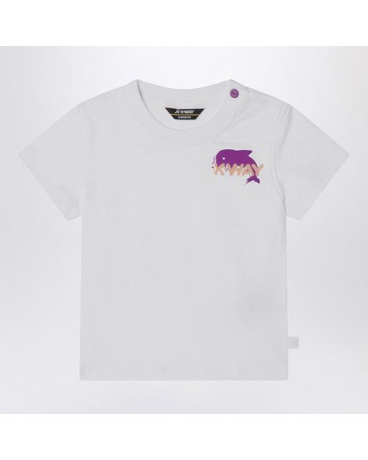 K-Way White Pete Dolphin T-Shirt