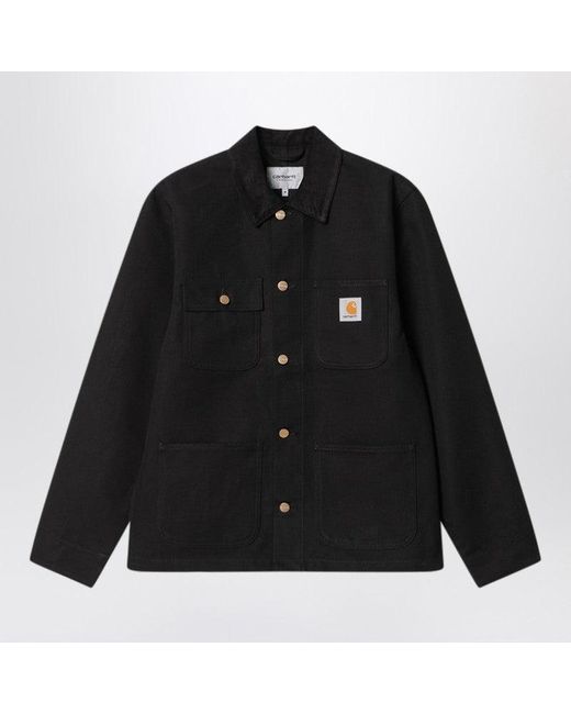 Carhartt Black Michigan Coat/ Rinsed for men
