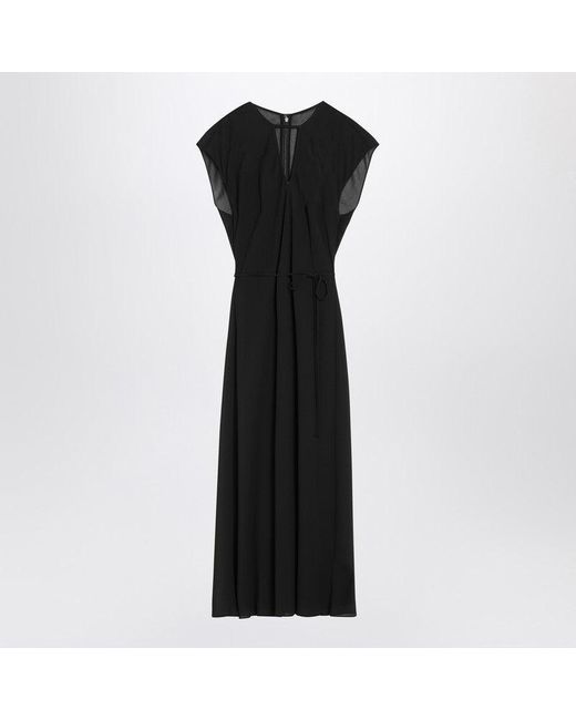 Calvin Klein Black Midi Dress With Belt