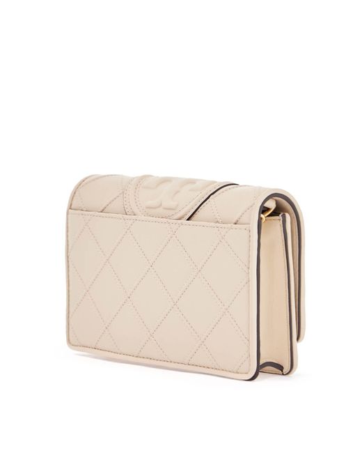 Tory Burch Natural Fleming Crossbody Bag