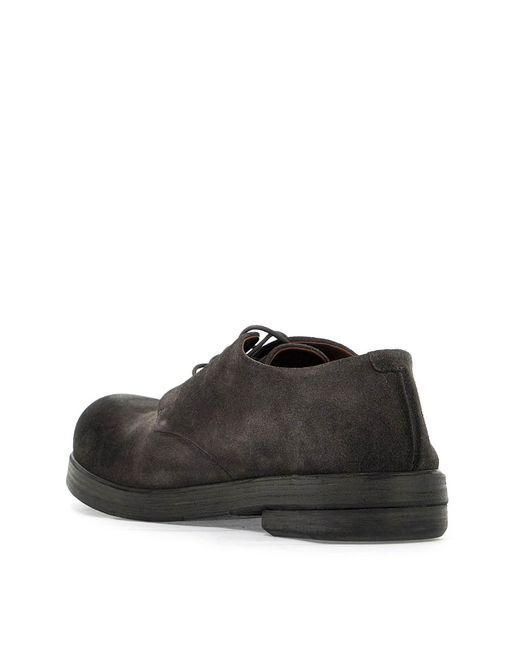 Marsèll Black Suede Pumpkin Wedge Lace-Up Shoes for men