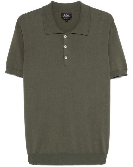 A.P.C. Green Gregory Polo Shirt for men