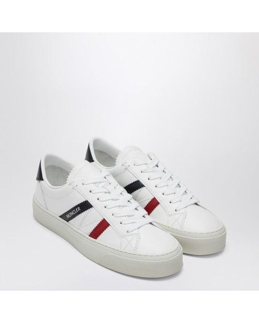 Moncler White Low Top Monaco M Sneaker For
