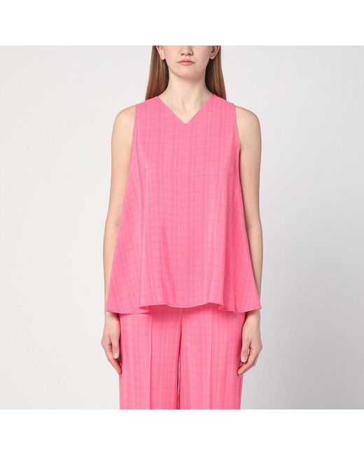 Semicouture Pink Prya Viscose Top