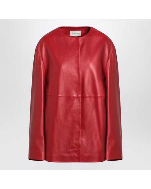 Loulou de Saison Red Atalia Leather Jacket