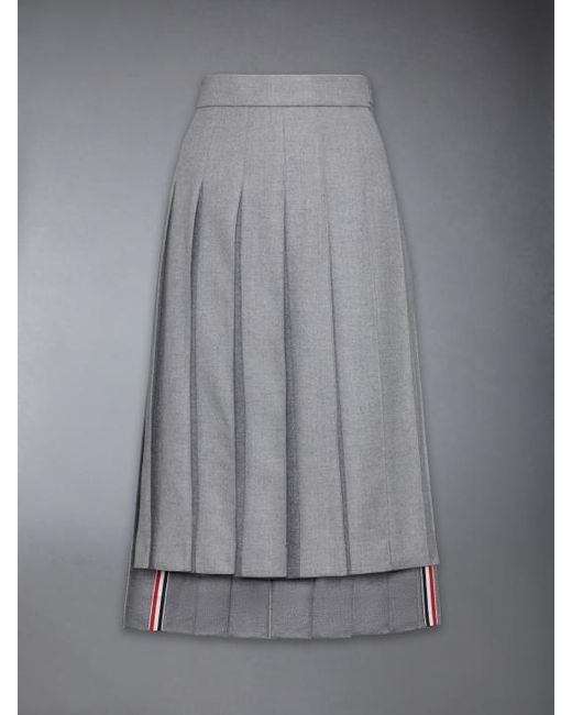 Thom Browne Gray Midi Skirt