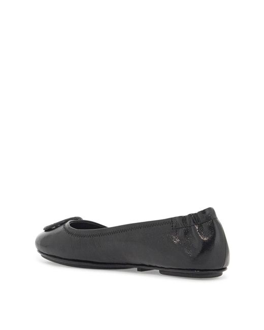 Tory Burch White Minnie Travel Ballet Flats