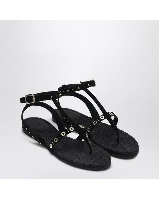 パンプス CASTANER LOW-HEELED BLACK PATI WITH STUDS Castañer Low-Heeled Pati With Studs in Black | Lyst