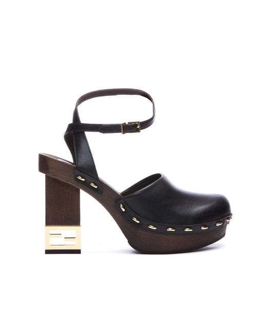 Fendi Black Mules & Clogs