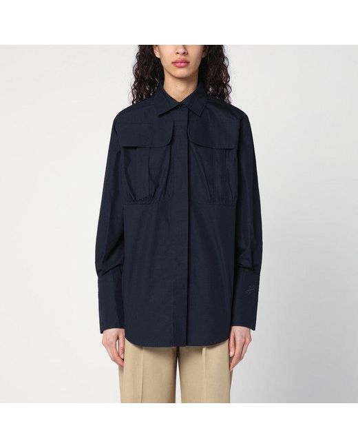 Patou Blue Cotton Shirt