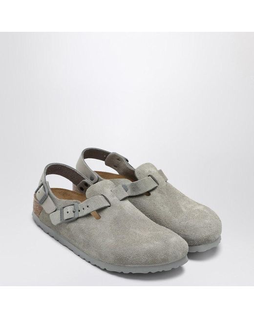 Birkenstock Gray Stone Suede Tokyo Slipper for men