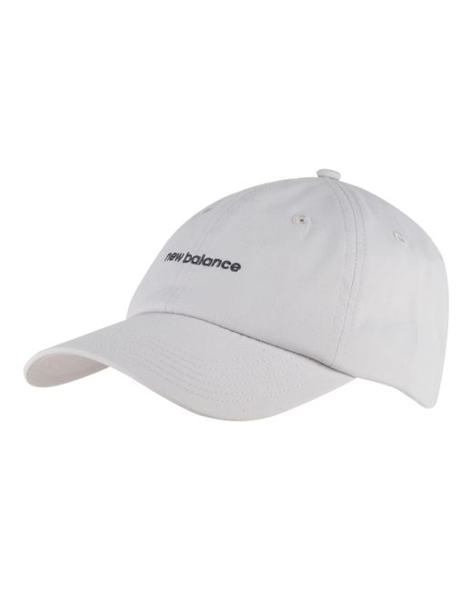 New Balance Gray 6 Panel Linear Logo Hat