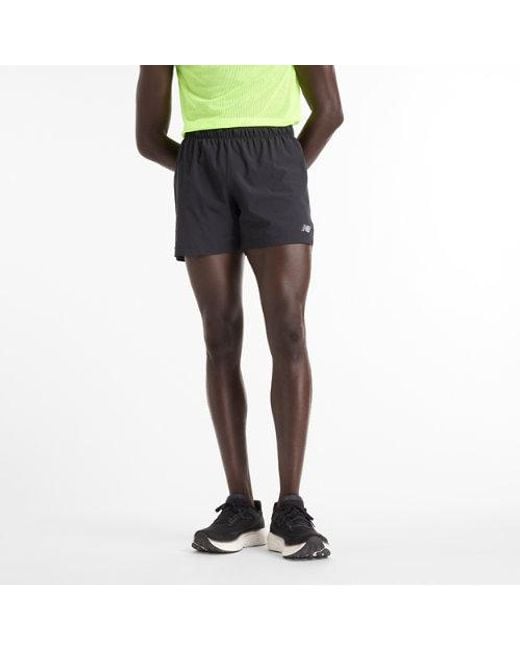 New Balance Black Ac Lined Short 7in for men