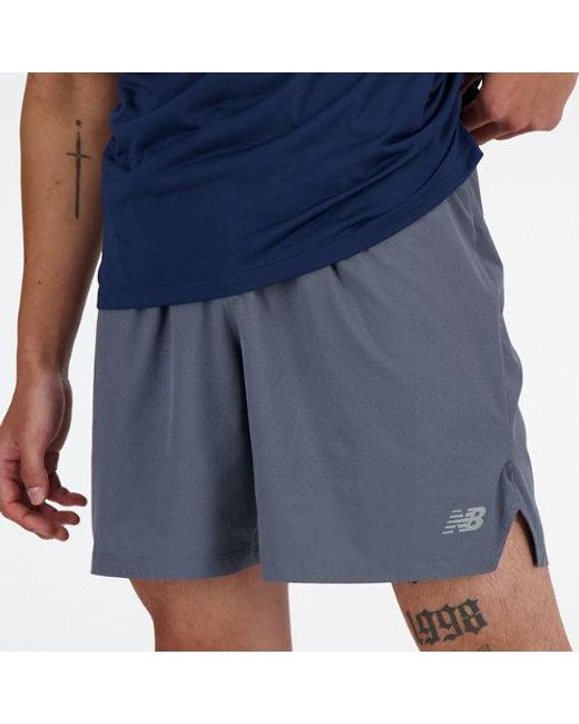 New Balance Blue Rc Short 7" for men