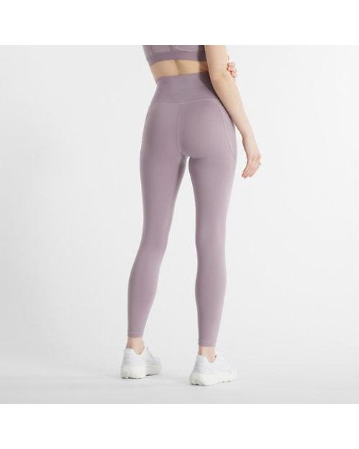 New Balance Purple Damen Nb Harmony Pocket High Rise Legging 25"