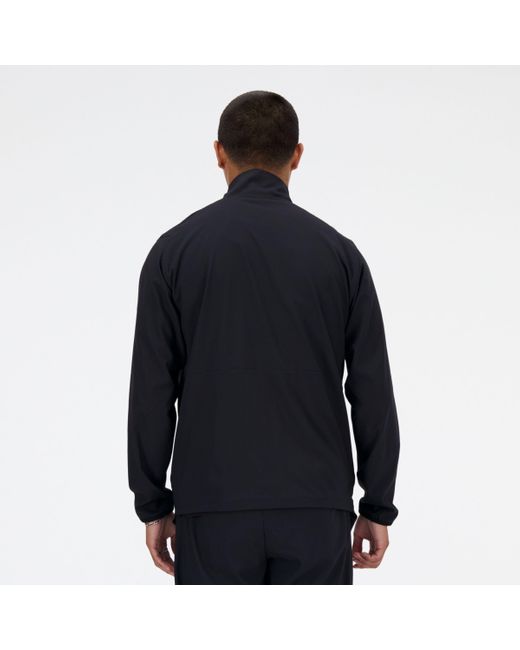 Stretch woven jacket in nero di New Balance in Blue da Uomo