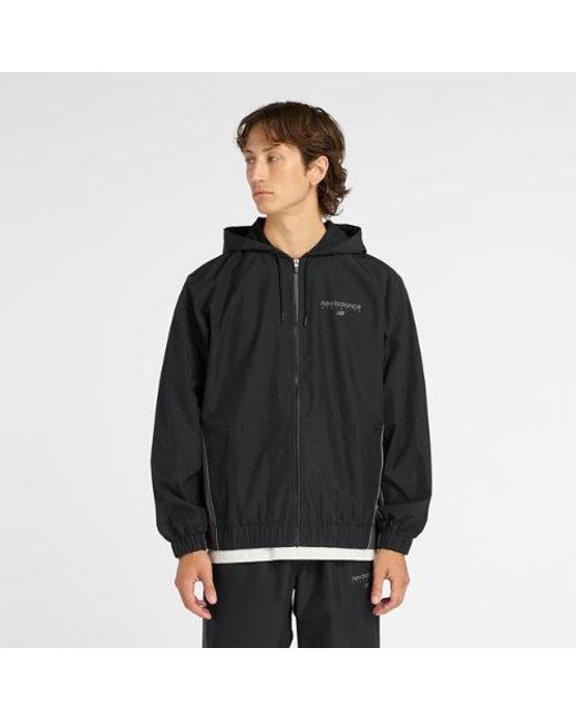 New Balance Black Trackside Woven Jacket for men