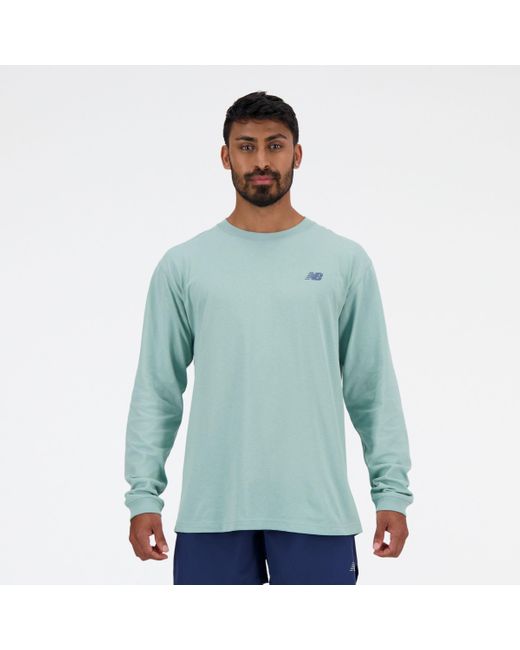 New Balance Blue Heritage Graphic Long Sleeve T-shirt for men