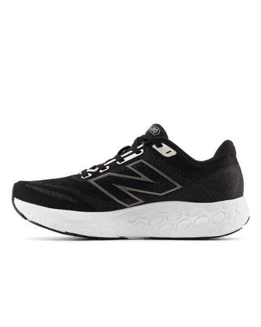 New Balance Blue Fresh Foam 680 V8 In Black/beige/white Textile