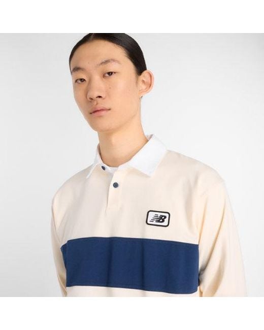 New Balance Blue Rugby Shirt for men