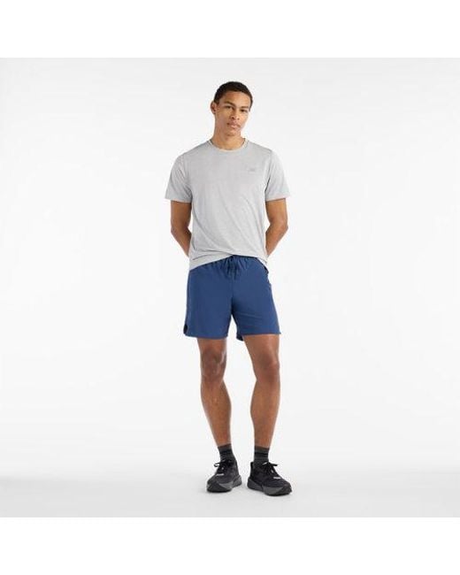 New Balance Blue Rc Essential Short 7" for men