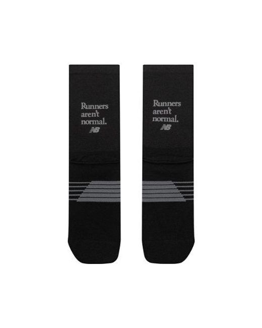 New Balance Black Pro Run Graphic Crew Socks 1 Pair